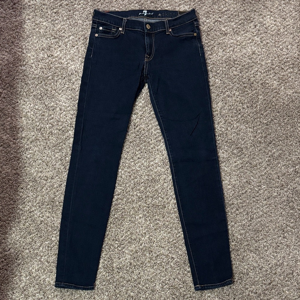 7 For All Mankind Women's Skinny Jeans - Dark Blue